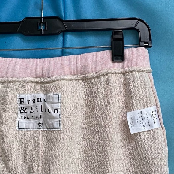 Frank & Eileen Tee Lab Drawstring Triple Fleece Sweatpants Raw Hem Size: XS Pink - Picture 9 of 16